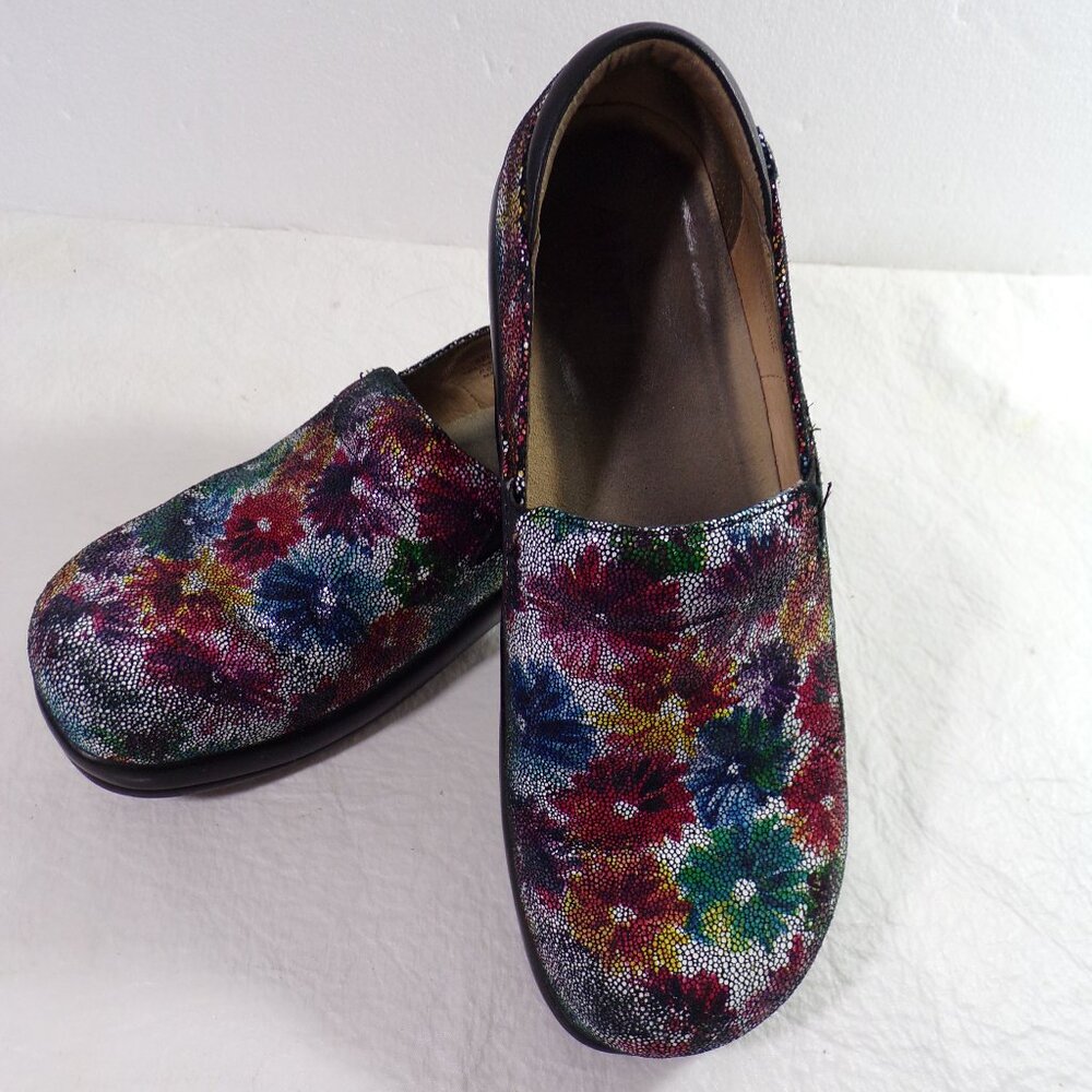 Alegria by PF Lite Floral Clog KEL-506 Leather size 39, US 8.5